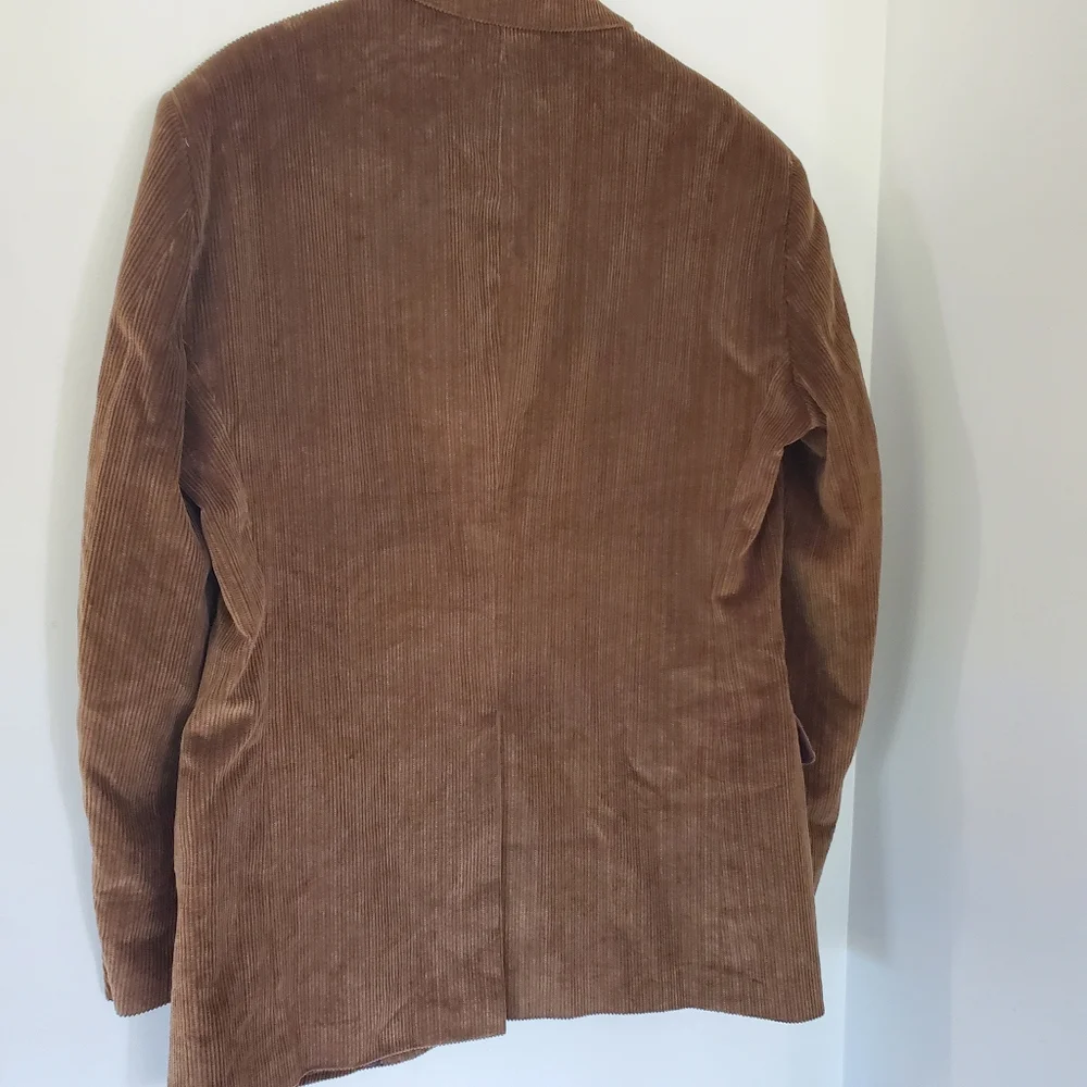 DOCKERS Men 44L Brown Corduroy Sport Coat Jacket Blazer 2 Button Office Casual